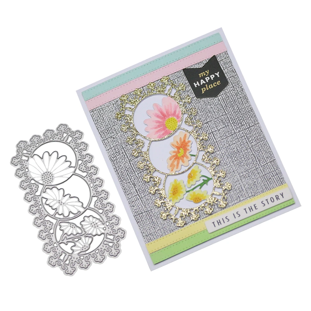 Новый цветок фон/приглашение Кружева Тиснение режущий пресс-форма