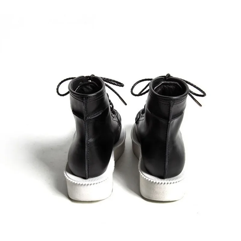 Мужские Модельные ботильоны на высокой платформе повседневные кроссовки из