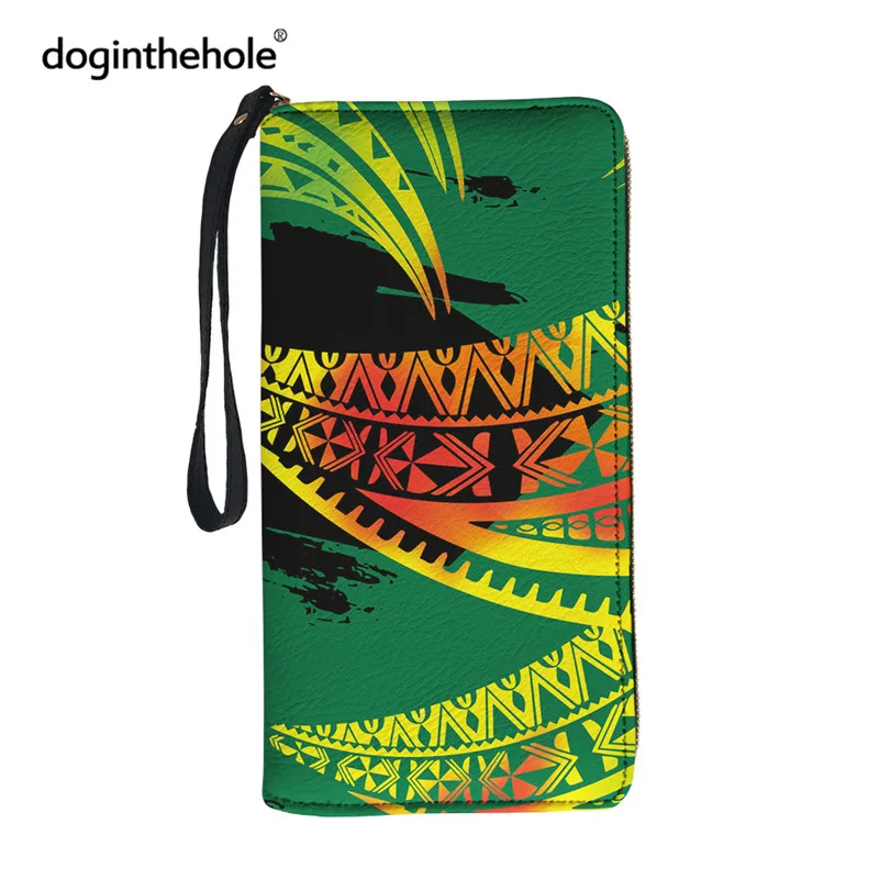 

Doginthehole, женские полинезийские винтажные кошельки, женский роскошный длинный клатч, кошельки, сумка для вечеринки, шоппинга, Pu держатель для ...