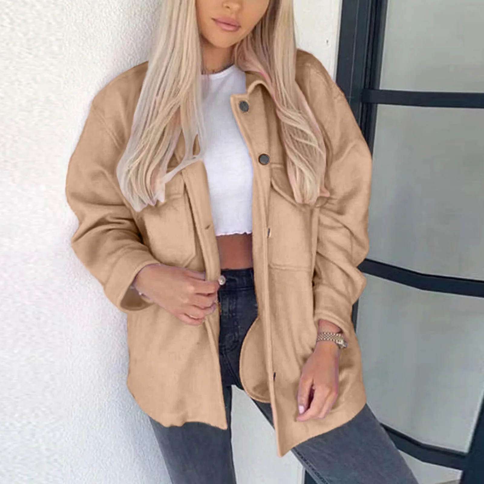 

Кардиган женский осенне-зимний, с карманами