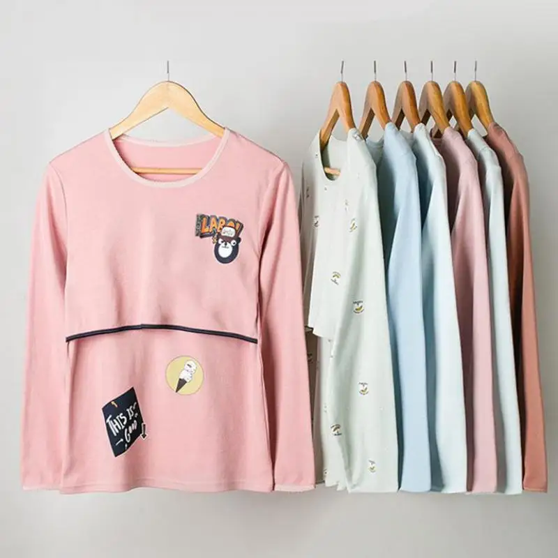 Одежда для беременных новые модные футболки Женские однотонные и кормящих