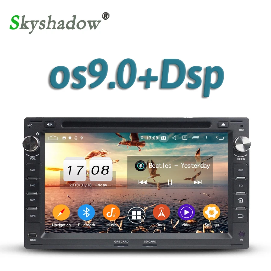Автомобильный dvd плеер DSP Android 9 0 4 Гб + 32 ГБ 8 ядерный gps карта wifi Bluetooth 2 RDS радио для VW
