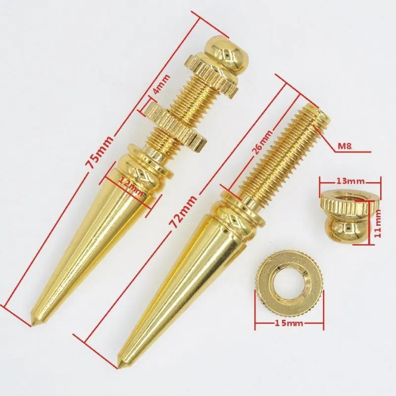 M8 * 72 мм Чистый медный амортизатор ножной гвоздь подставка для динамика сабвуфера
