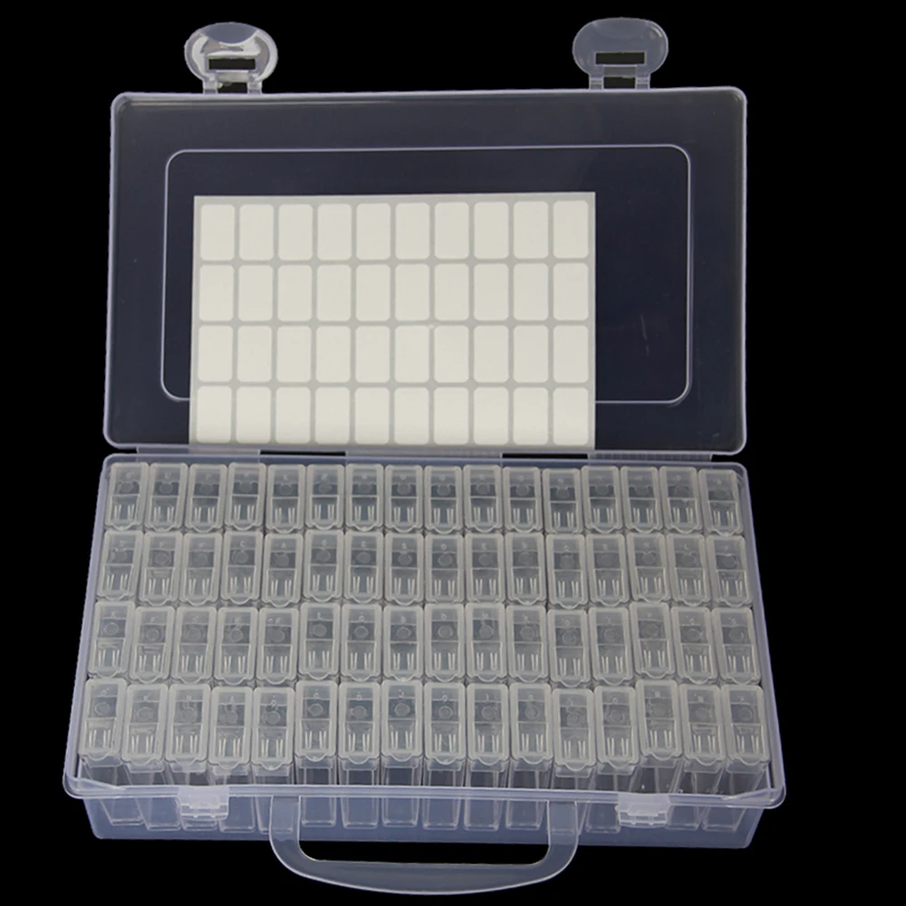 Пластиковый контейнер для хранения 256 отделений аксессуары алмазной живописи