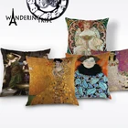 Красочная наволочка Klimt с рисунком, наволочка с абстрактным портретом, домашние декоративные наволочки для диванных подушек, Housse De Coussin Cojines