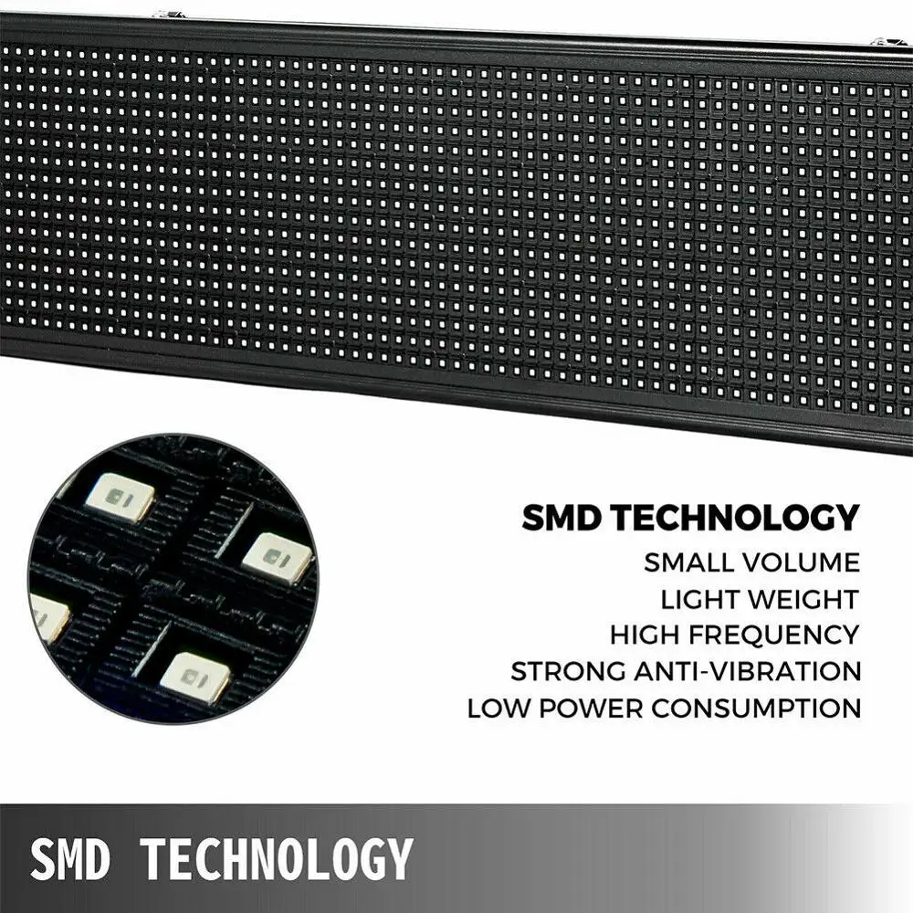 101*20 см P10MM внутренной рекламы прокручивающееся сообщение Wi-Fi + U диск