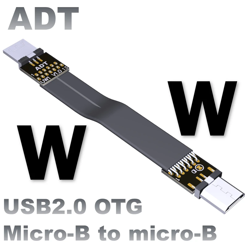 

USB OTG 2,0 штекер-штекер плоский удлинитель данных micro-B к micro-B ADT