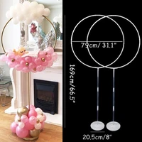 2 pack balloon arch balloons ring stand for baby shower wedding decorations round hoop holder kids birthday party baptism