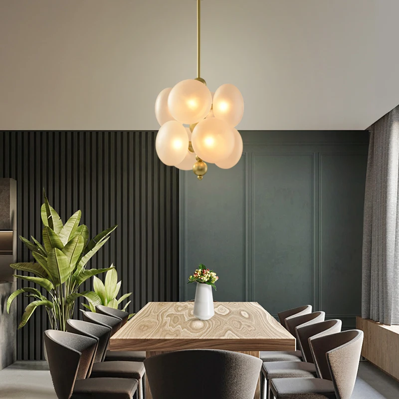 

Modern Gold Metal Glass Pendant Light Home Study Bedroom Living Room Chandelier PA0773