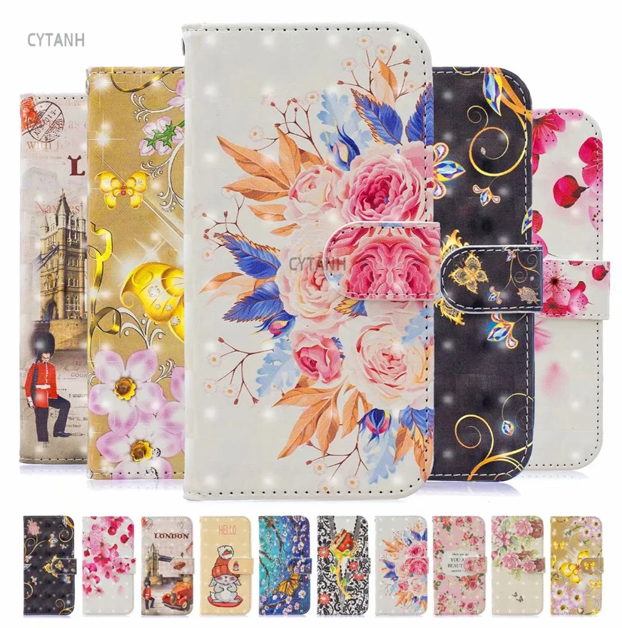 Phone Cases For Samsung Galaxy S10e S10 Plus S9 S9+ S8 S7 Edge Flip Cover A5 2017 SM-A520F A8 2018 A530 Leather Case | Мобильные