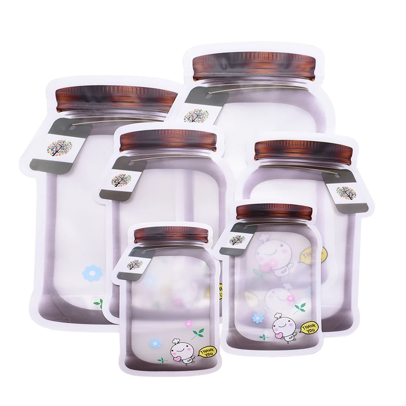 5 шт. милые цветы белка многоразовая Мейсон банка бутылки мешки гайки печенье