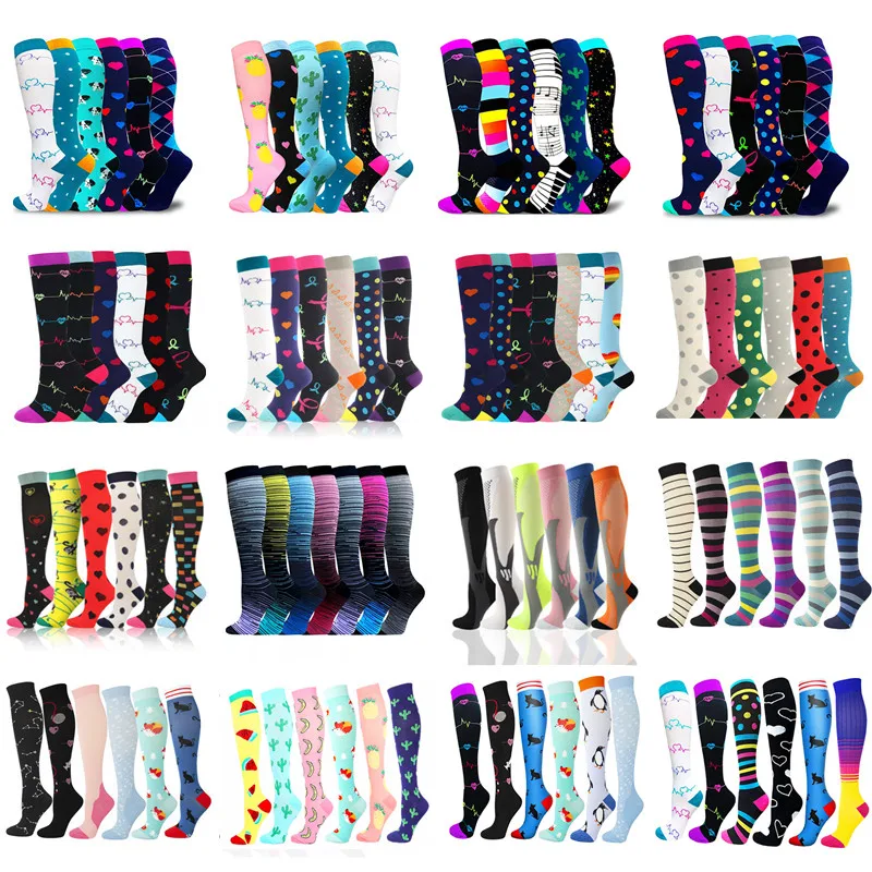 

Компрессионные чулки для мужчин и женщин, носки для медсестер и варикозного расширения вен, спортивные носки для занятий спортом