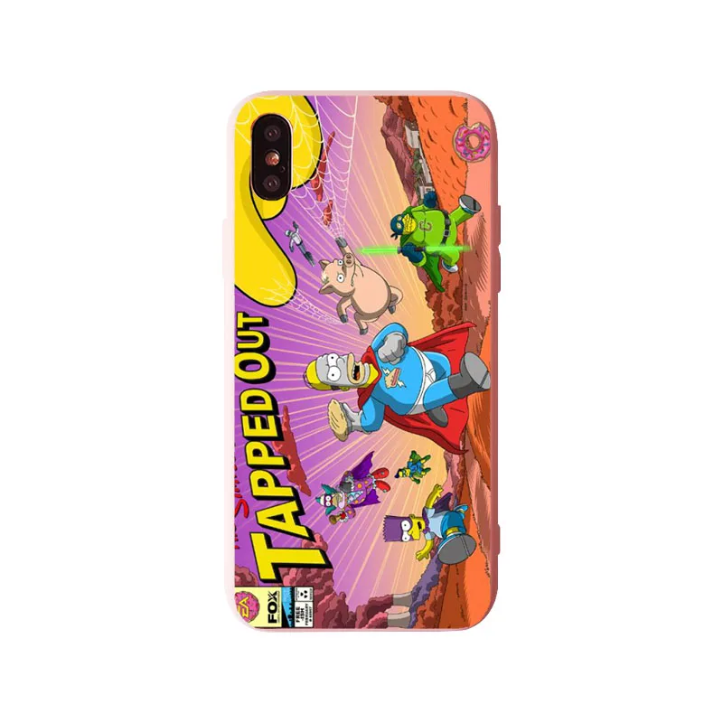 Симпсон ТПУ мягкий чехол для iPhone 5 5S SE 6 XS Max 7 8 Plus XR забавные Fundas силиконовый