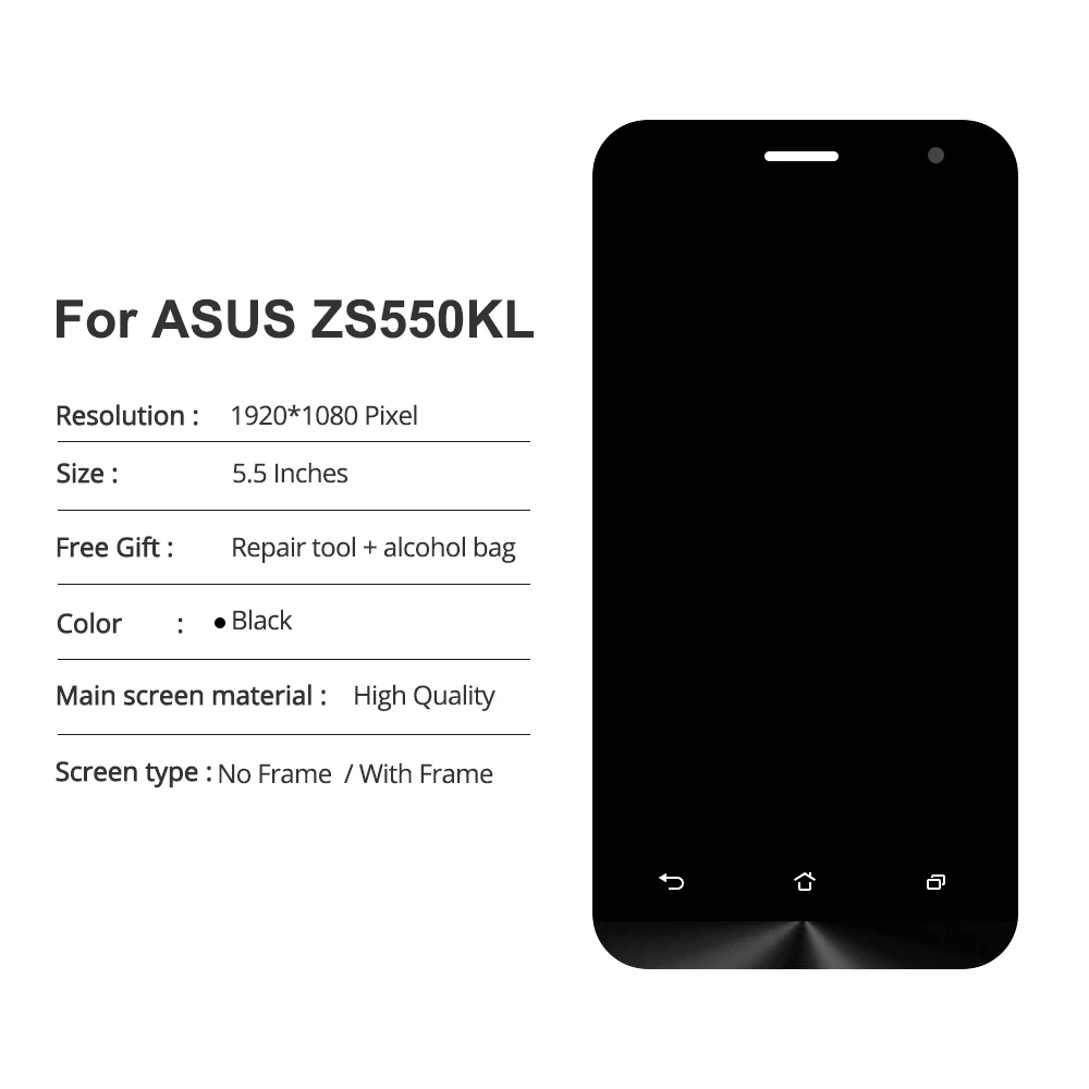 ЖК-дисплей 5 дюйма ZS550KL для Asus Zenfone 3 Deluxe Z01FD панель сенсорный экран датчик стекло в