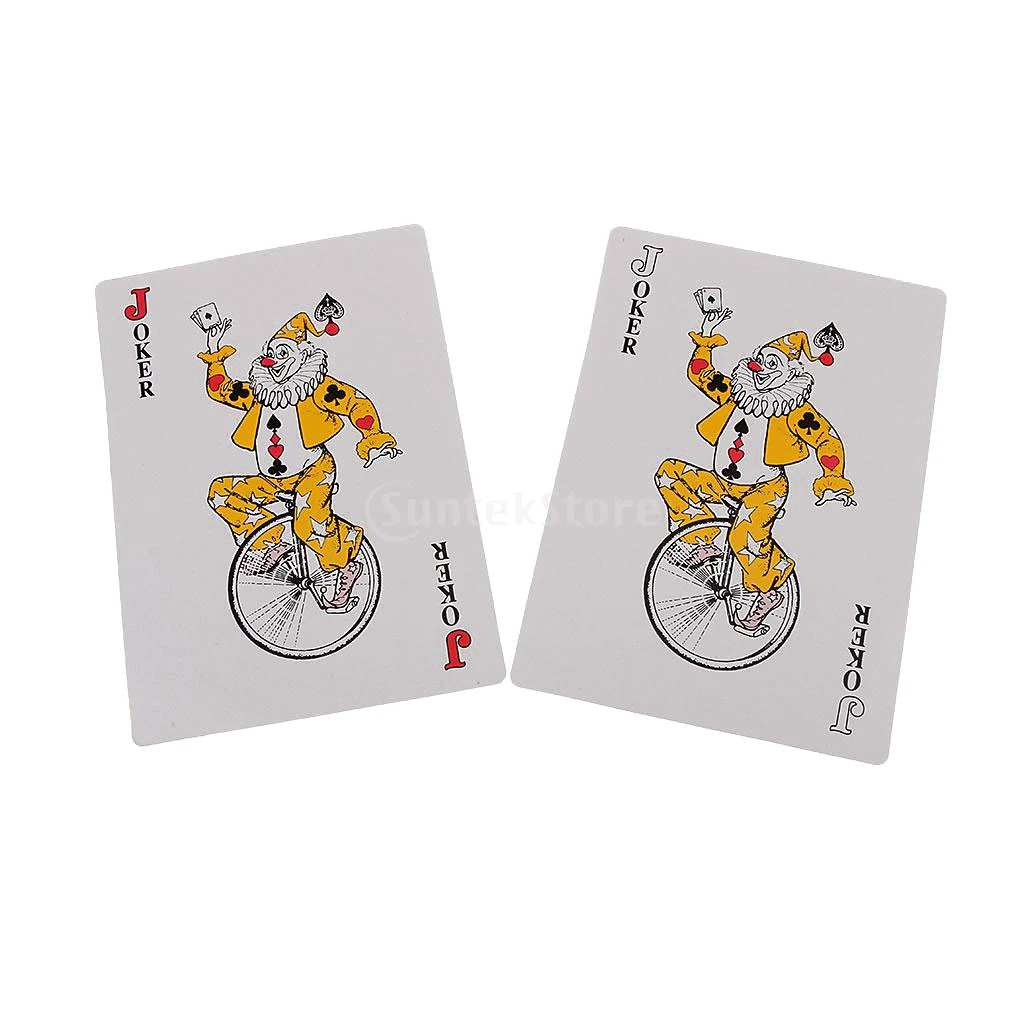 52 шт гигантские игральные карты Jumbo Poker открытые Волшебные семейные вечерние игровые карты