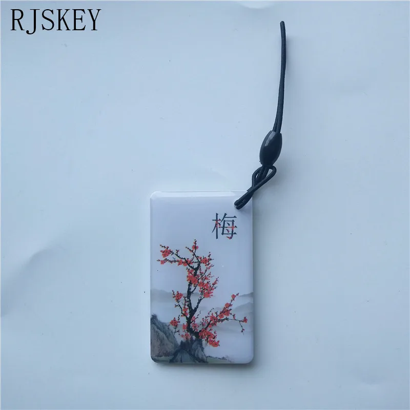 Plum blossom 1 шт. 125 кГц RFID EM ID EM4100 чтение только брелоки метка связки ключей маркер управление доступом по карточкам бесконтактного считывания для входа в дверь - Цвет: Plum blossom