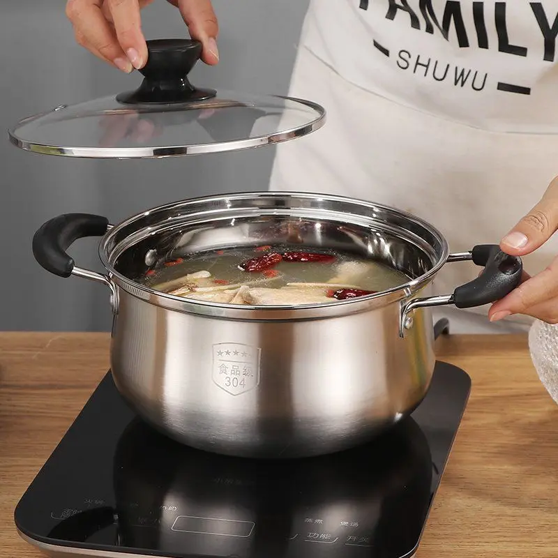 Кастрюля для супа из нержавеющей стали универсальная горячего молока кастрюля