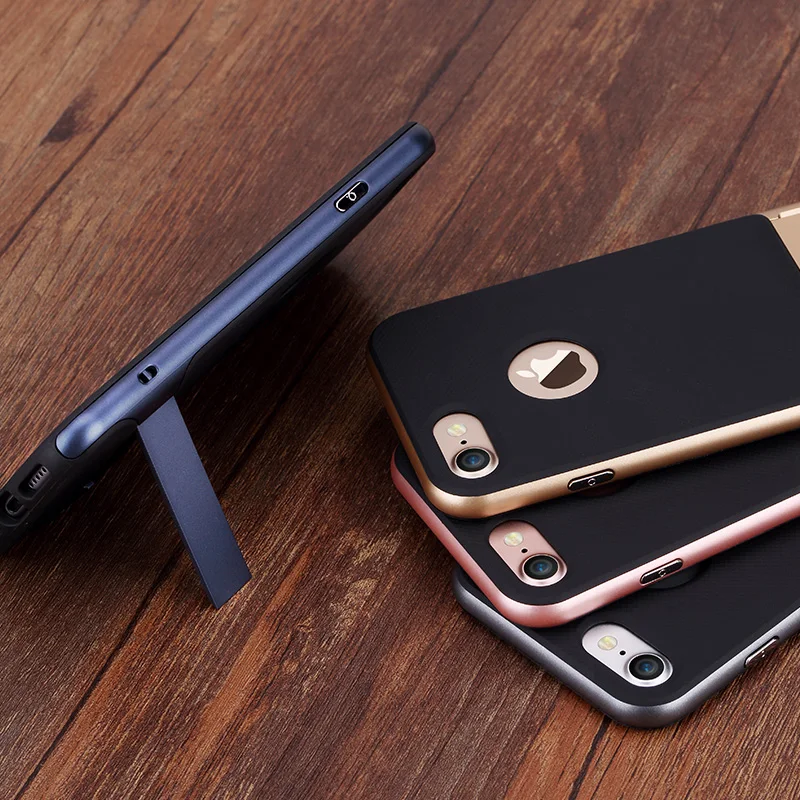Для iPhone 7 Plus, чехол ROCK, роскошный, Royce, PC, рамка+ TPU, задний чехол, чехол для iPhone 6 Plus, капа, Fundas с подставкой, распродажа