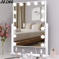 hollywood vanity mirror with 15 dimmable led lights three tone light 360%c2%b0 rotating vanity mirror