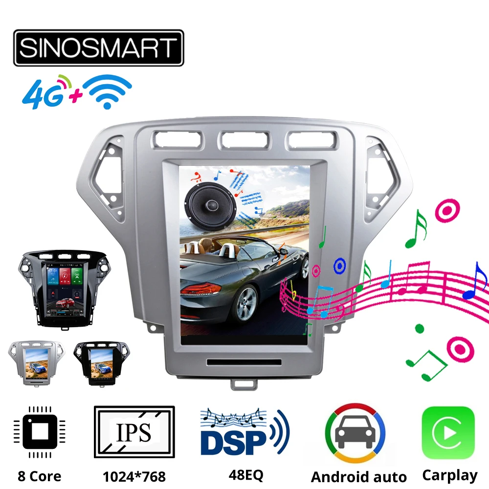Sinosmart Andriod Tesla стиль Автомобильный GPS мультимедийный радио навигационный плеер