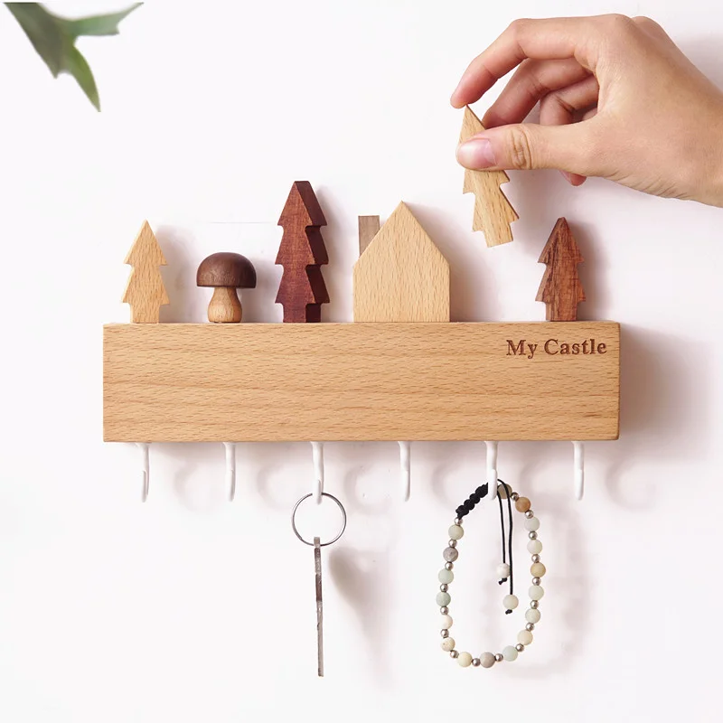 

Creative Nordic key hook wall entrance entrance decoration key storage rack wall-mounted entrance pendant