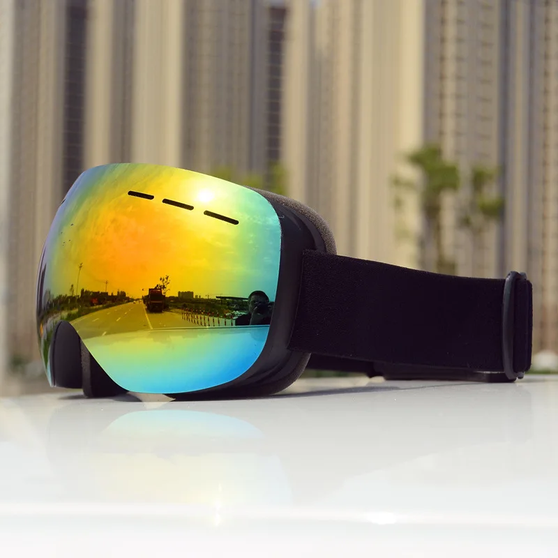 Для взрослых Лыжный Спорт очки большие сферические Gafas сноуборд мужские и
