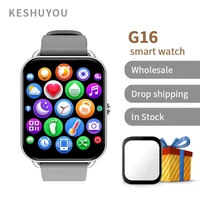 keshuyou g16 smart watch women temperature full touch heart rate music fitness tracker sport men clock for ios android gift kids
