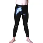 Легкие флисовые теплые мужские леггинсы из искусственной кожи на осень и зиму, колготки, брюки-карандаш, термобелье, брюки, брюки, леггинсы