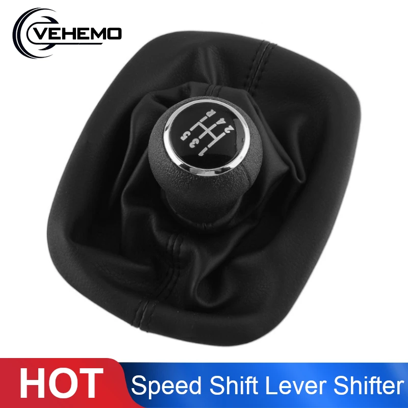 Vehemo 5 скоростей, кожаная Автомобильная рукоятка для рычага переключения передач, рычаг переключения передач, пылезащитный чехол для Volkswagen PASSAT B5, автомобильный Стайлинг
