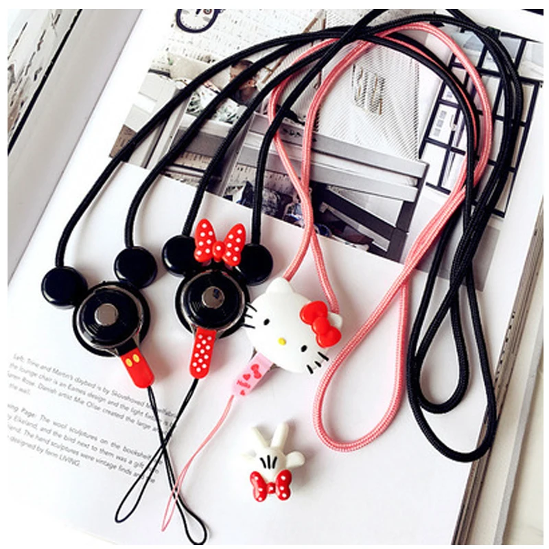 Милый ремешок для мобильного телефона с рисунком hello kitty вырезом ключей