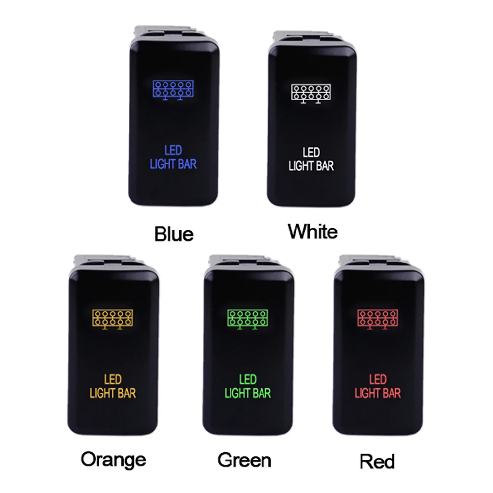 Светодиодные противотуманные фары 12 В с кнопкой управления яркостью и проводом