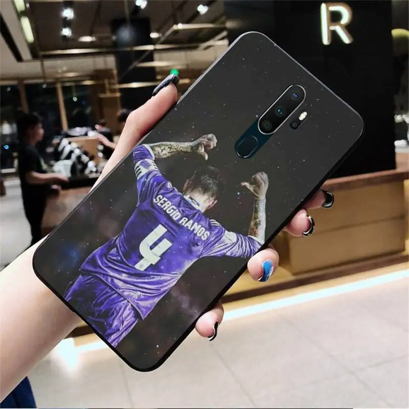 

Football Madrid Ramos Coque Shell Phone Case For Oppo A5 A9 2020 Reno2 z Renoace 3pro Realme5Pro
