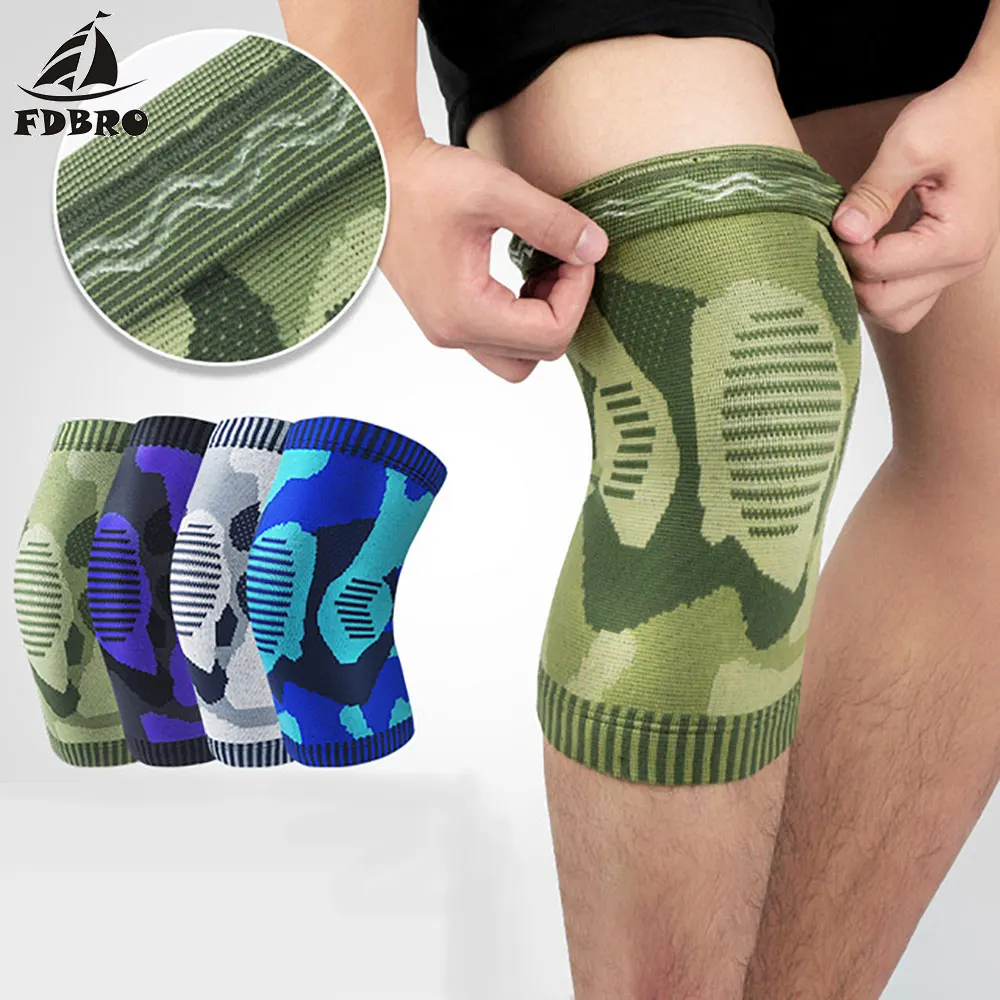 FDBRO 1 шт. спортивные наколенники камуфляж Трикотажные противоскользящие