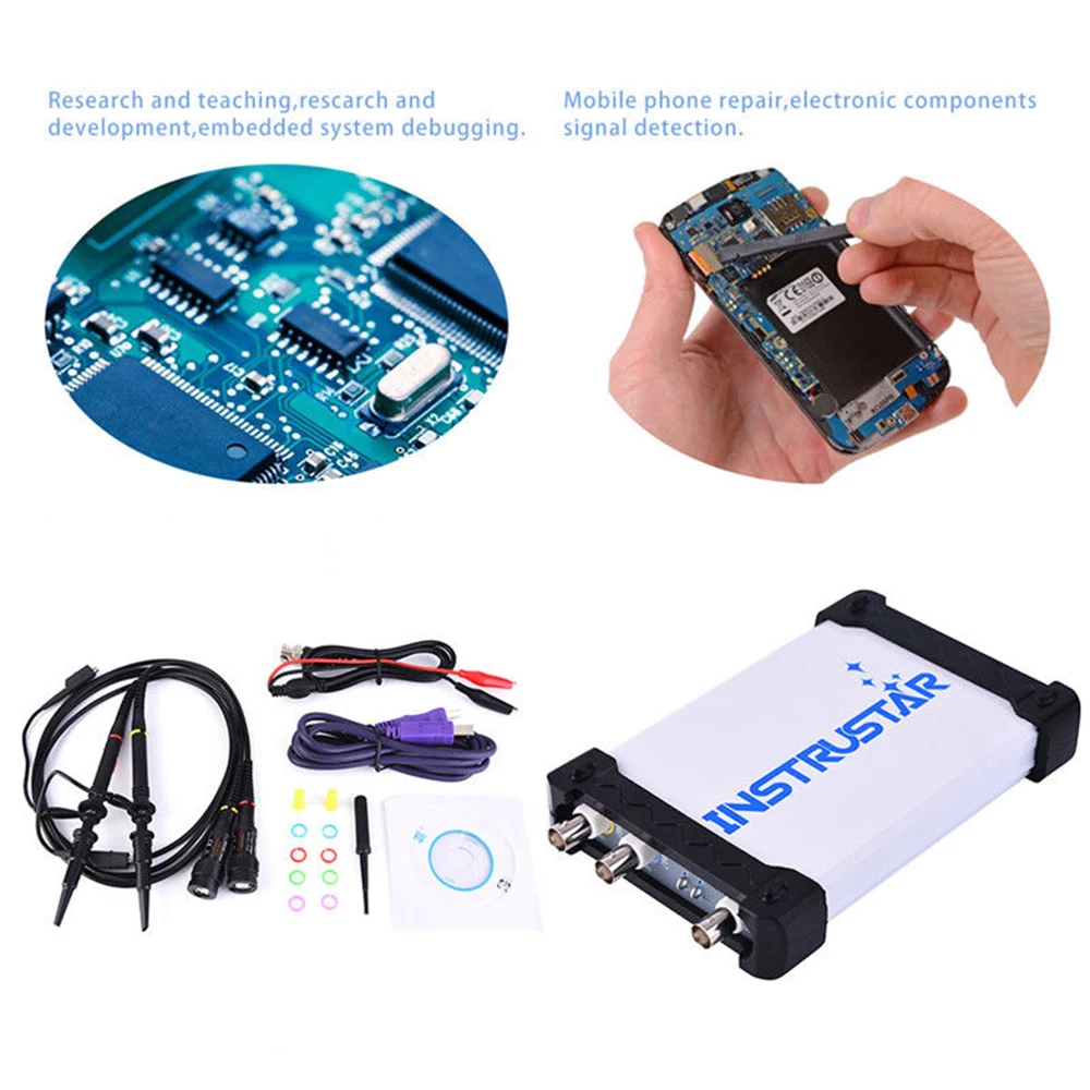 USB осциллограф 60 м/с с полосой пропускания 20 МГц|Осциллографы| |