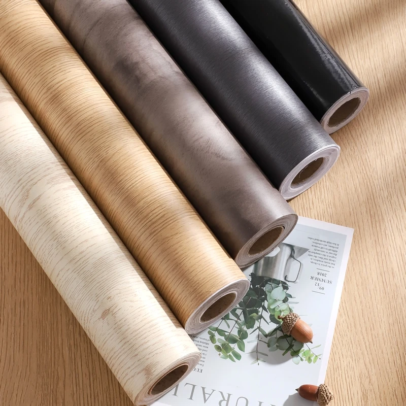 

Винтажные декоративные наклейки под дерево для мебели, виниловые самоклеящиеся водонепроницаемые обои, съемные настенные наклейки