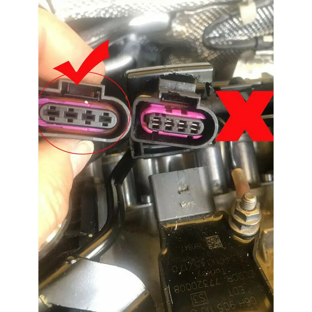 В набор входят 4 составляющих элемента * Катушка зажигания Разъем Ремкомплект