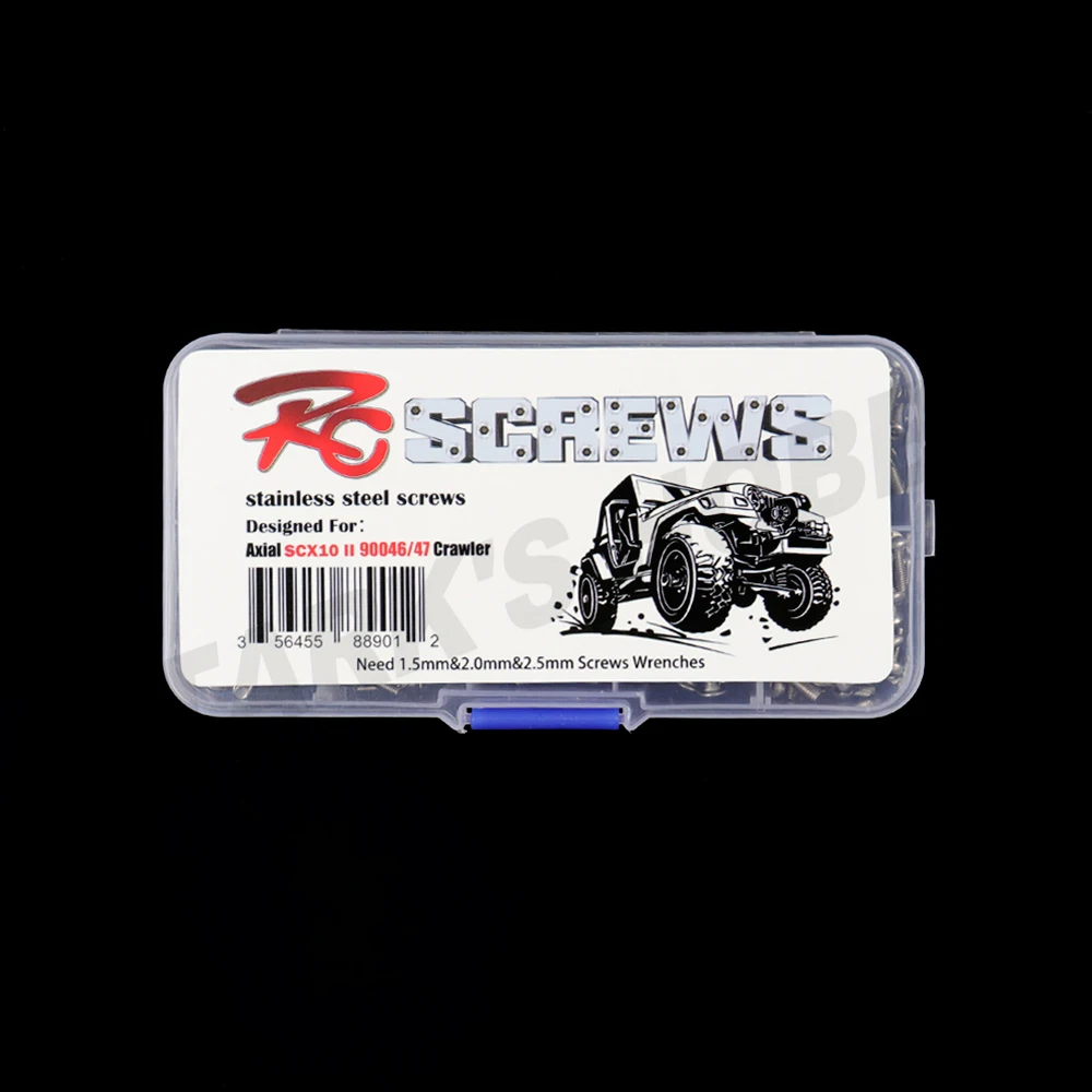 

RC Cars M2 M2.5 M3 M4 Stainless Steel Hexagon Socket Head Cap Screws Nut Set for 1/10 Crawler Axial SCX10 90046 Assortment Kit