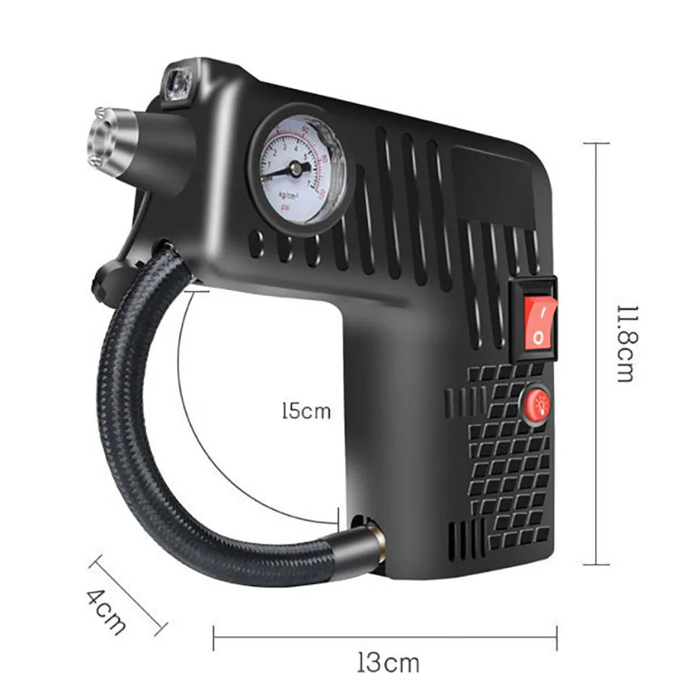 12V Портативный шины для легковых автомобилей Давление датчик воздушный насос с