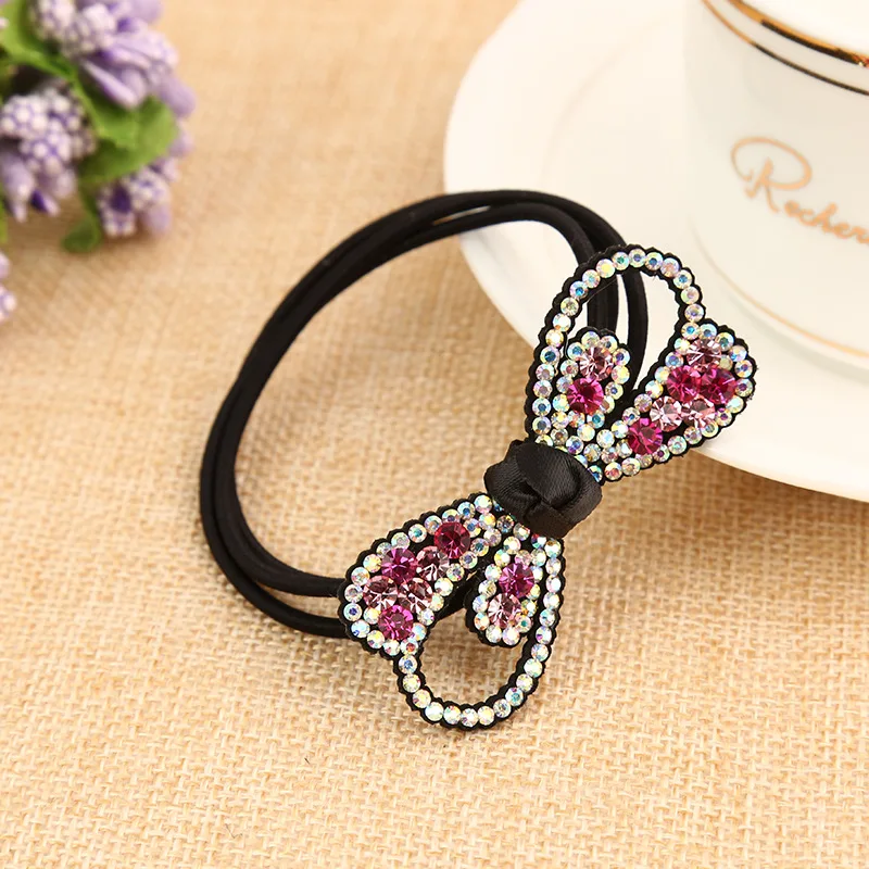 Женские Простые головные уборы эластичные повязки для волос с бантом модный