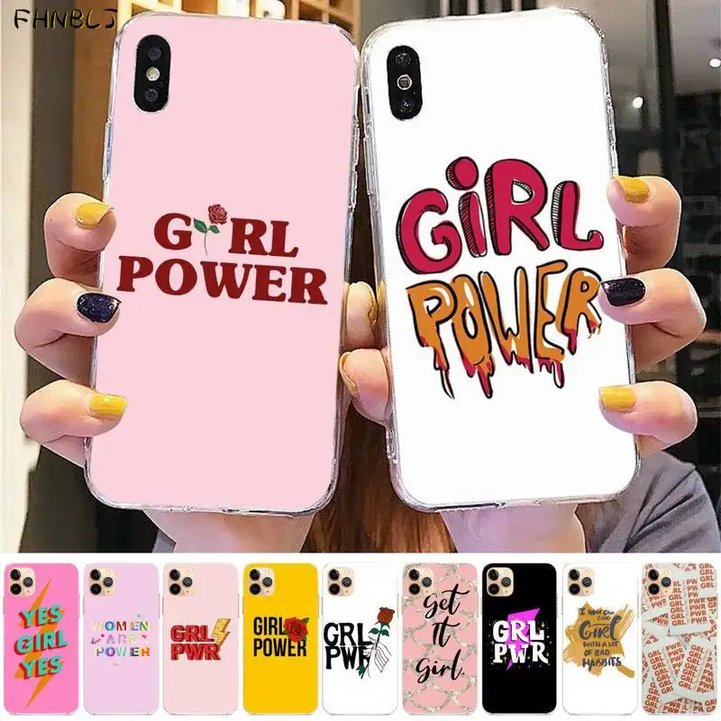 

Girl Power DIY phone Case cover Shell for iphone 13 8 7 6 6S Plus X 5S SE 2020 XR 11 12 pro XS MAX