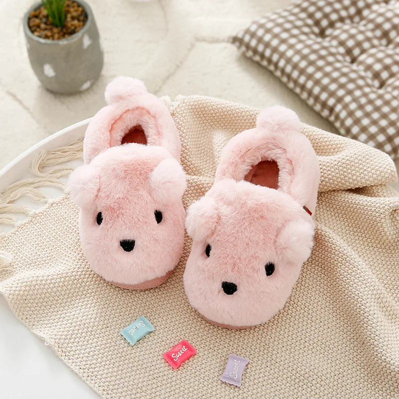 Тапочки для детей Сезон Зима Новинка 2019 года теплая Домашняя обувь с героями