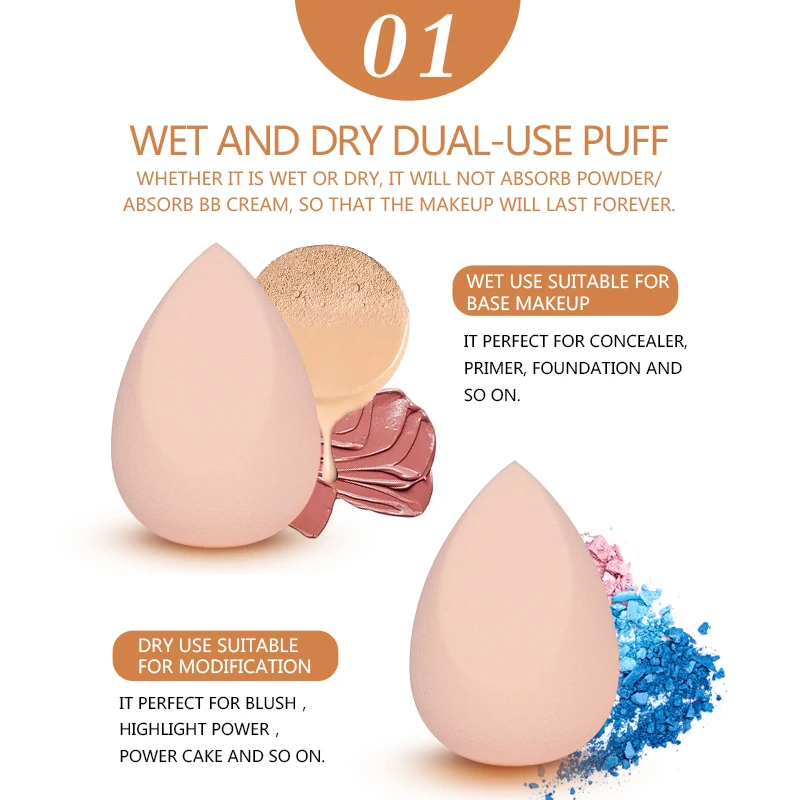 MIXDAIR 2 шт./компл. Косметическая пышная в форме сердца Губка для макияжа