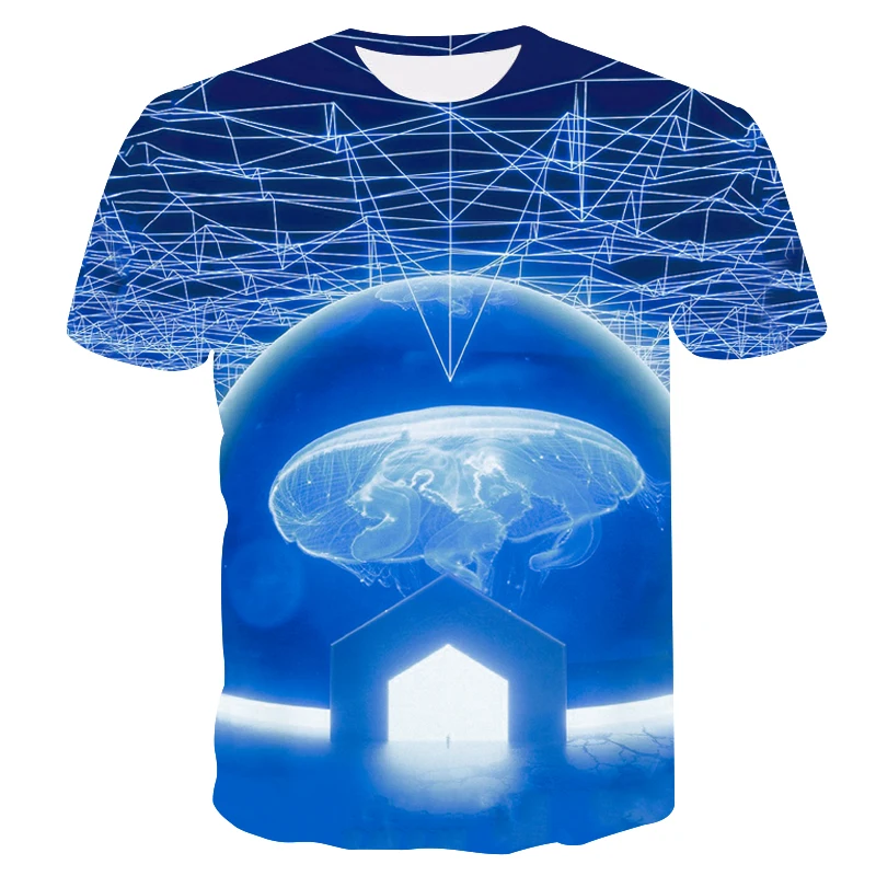 Брендовая футболка galaxy space забавная 3D 2021 Заказная Мужская китайская с китайским