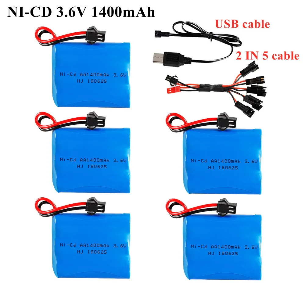 

3.6v 1400mah NiCD Battery For Rc toy Car Tanks Trains Robot Boat Gun Ni-CD AA 3.6v Rechargeable Battery 1Pcs