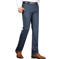 new fashion plus size men suit trousers office casual business straight pants loose baggy clothes