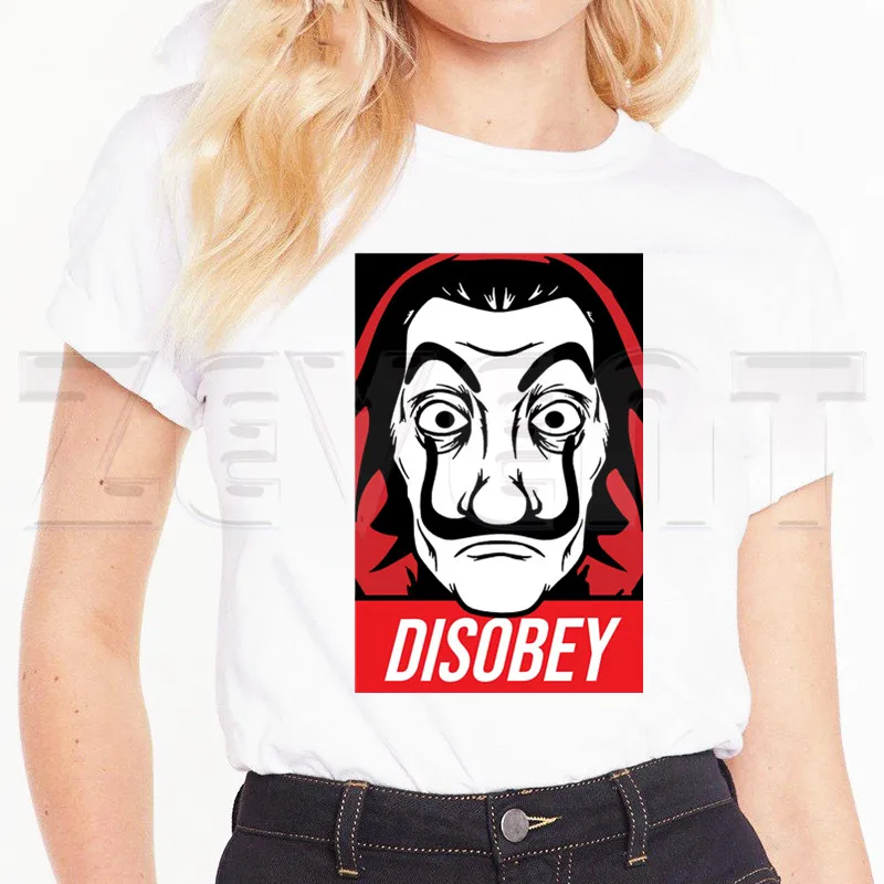 

Money Heist Tees Funny House of Paper T-shirt Summer Lacasa De Papel Top Female La Casa De Papel Bella Ciao T Shirt Women