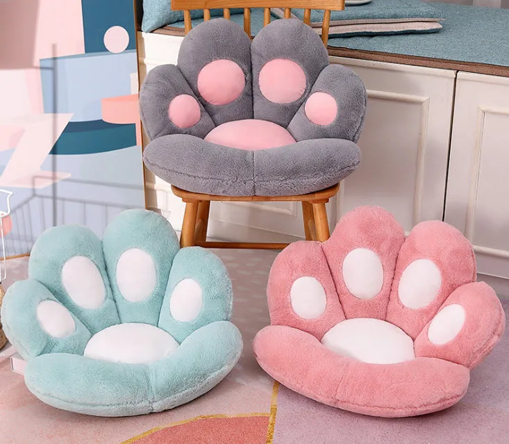 

Pink Girls Cat Paw Pillow Soft Chair Cushion Indoor Floor Mat Home Decor Birthday Christmas Gift Sofa Seat Cat Paw Cushion