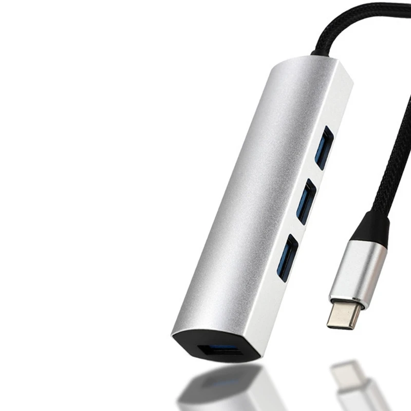 

USB C Hub Portable 4 in 1 Type-C Hub 4 Port Hub, Suitable for Tablet, Game Console, iPad Pro, Laptop