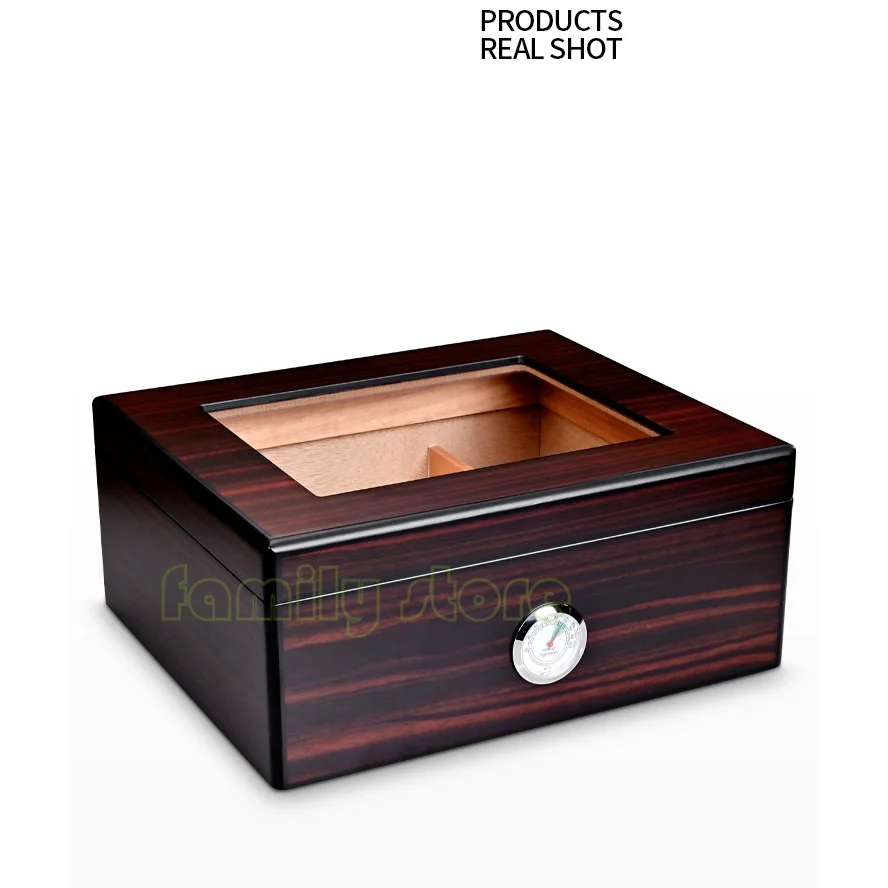 CLA-20EAA Can hold about 50 cigars，Humidor Box Cedar Wood Humidor Box with Humidifier Humidifier