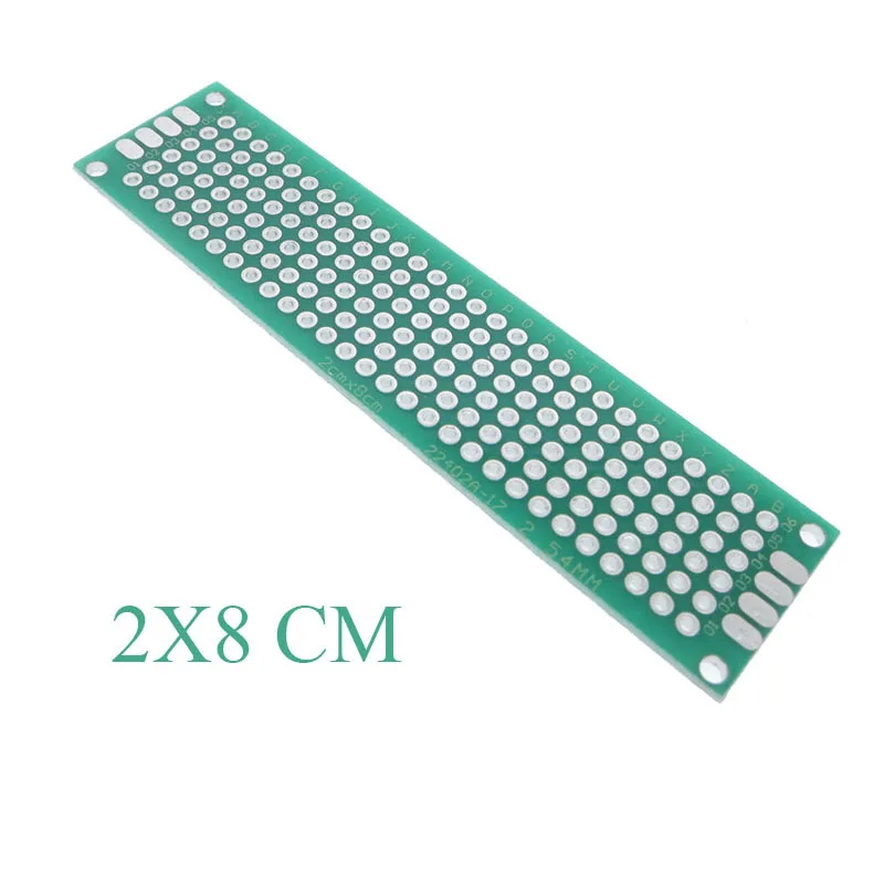 5 шт./лот 2*8 см двусторонний прототип печатной платы сделай сам универсальная